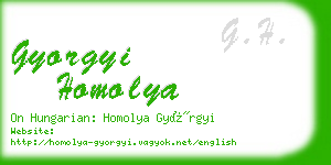 gyorgyi homolya business card